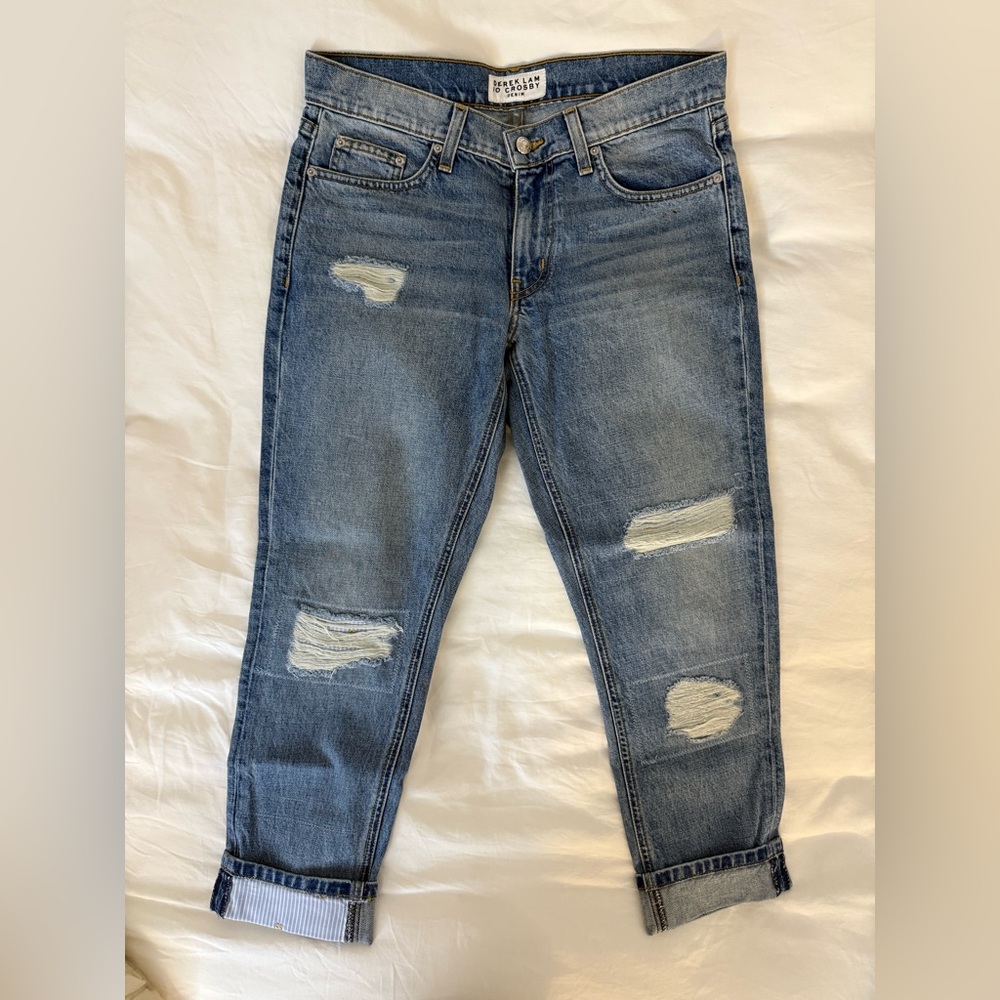 Derek Lam Mila Mid-Rise Girlfriend Jeans